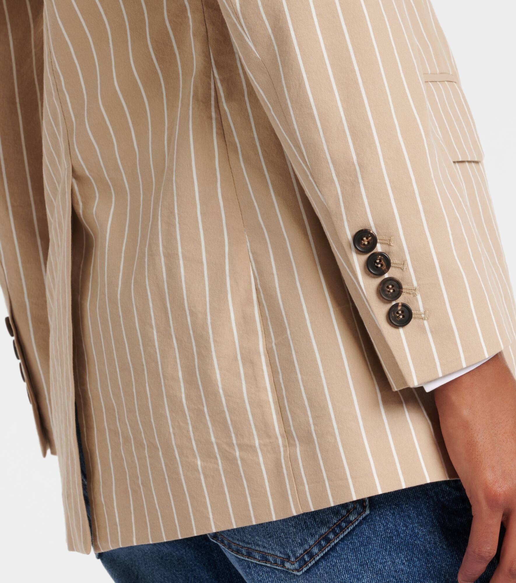 Cotton and silk blazer - 5
