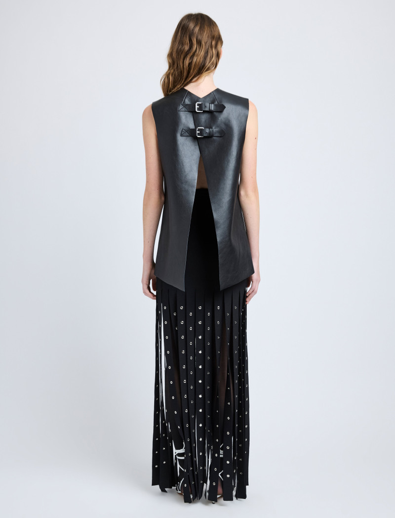 Noa Top in Textured Leather 5