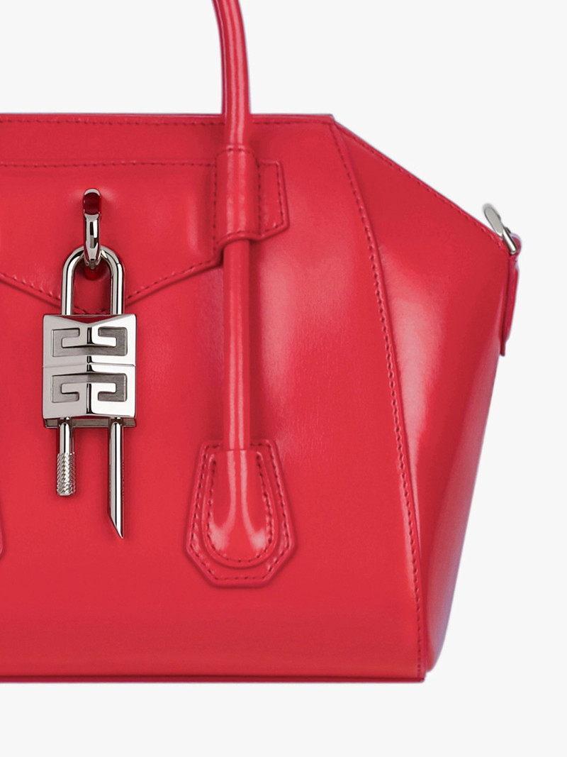 MINI ANTIGONA LOCK BAG IN BOX LEATHER 6