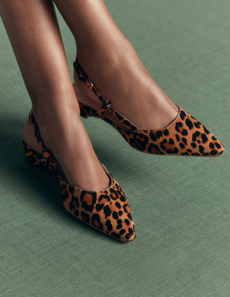 Mini Block Sling Backs-Classic Leopard 3