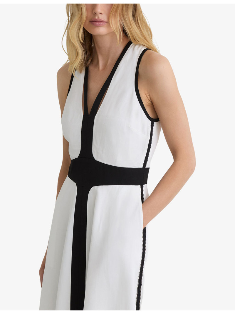 Nova Cross-Back Linen-Blend Midi Dress 3