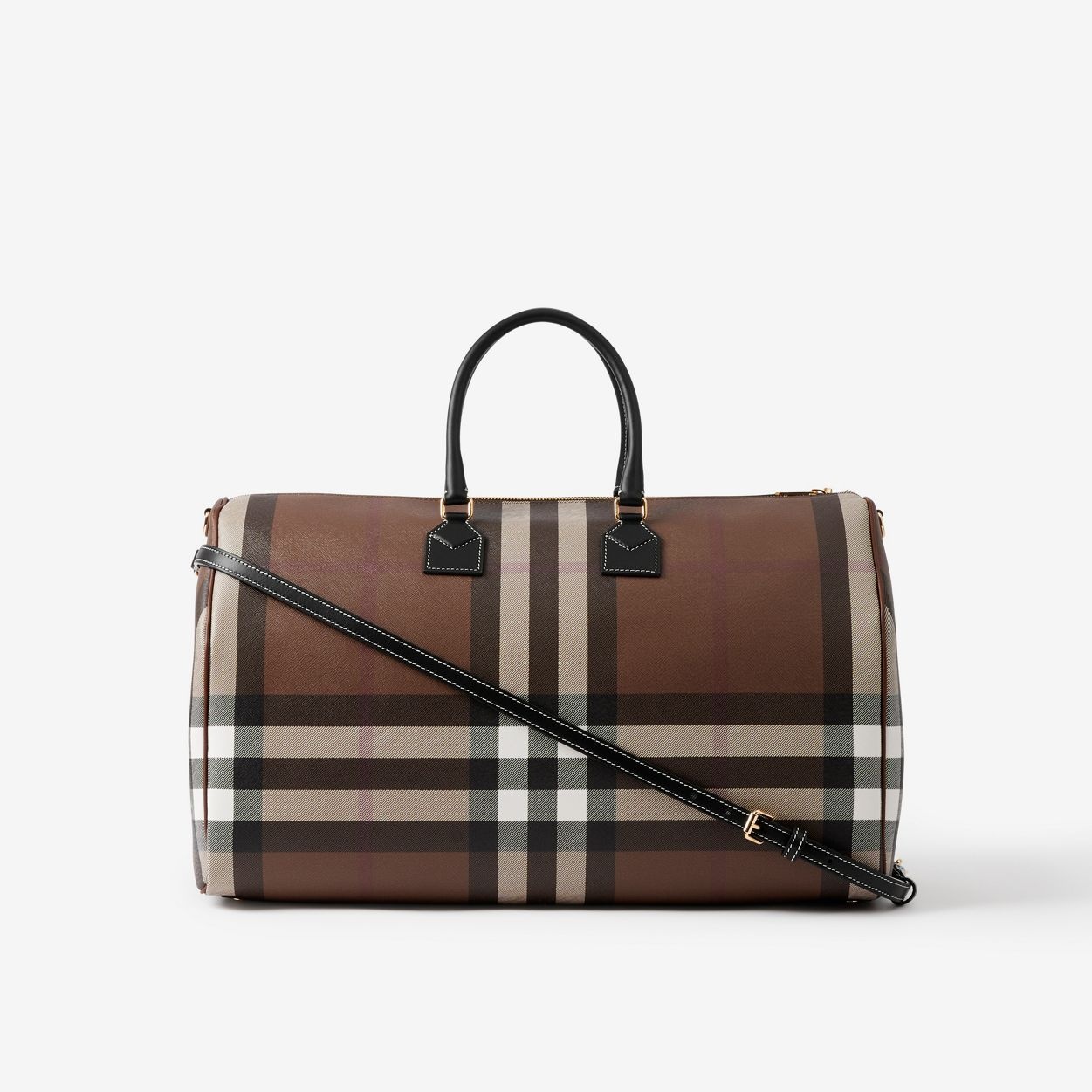 Check and Leather Extra Large Bowling Bag - 3