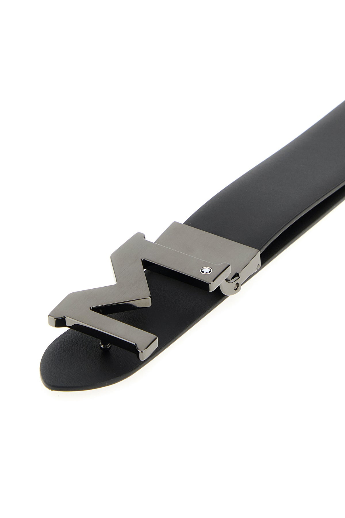 Black leather reversible belt - 4