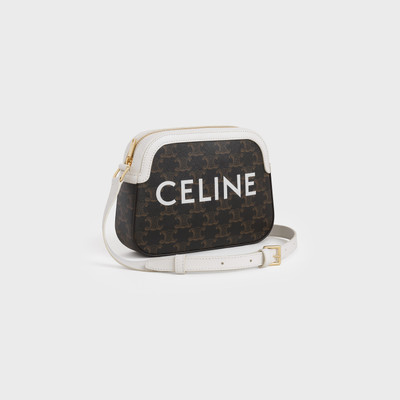 CELINE SMALL CAMERA BAG  IN  TRIOMPHE CANVAS WITH CELINE PRINT outlook