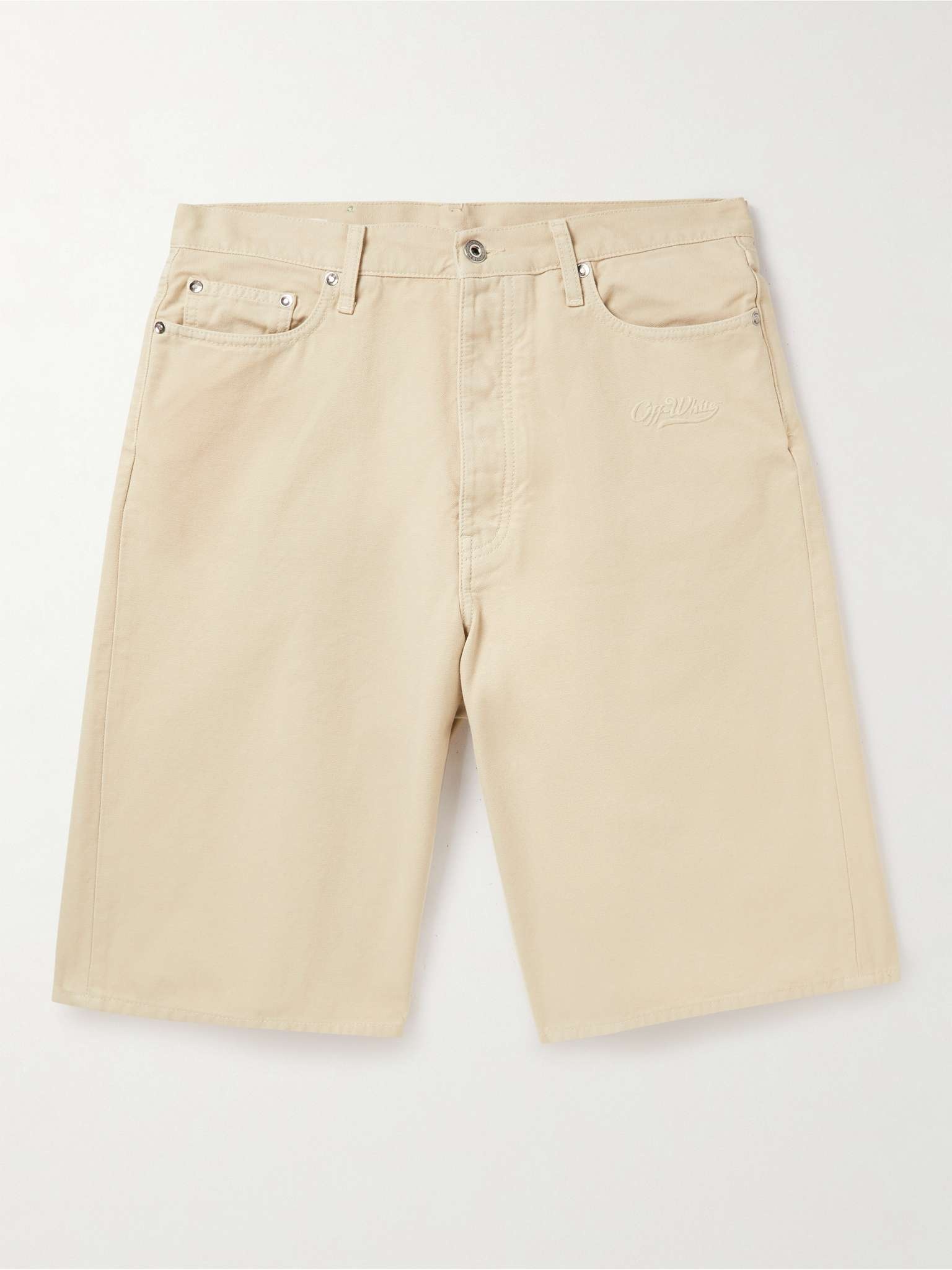 Wave Off Straight-Leg Cotton-Canvas Shorts - 1