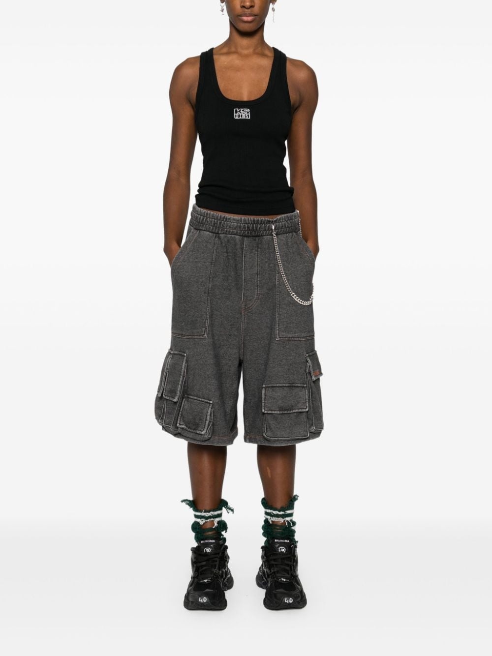 Stacked Origin ribbed tank top - 2