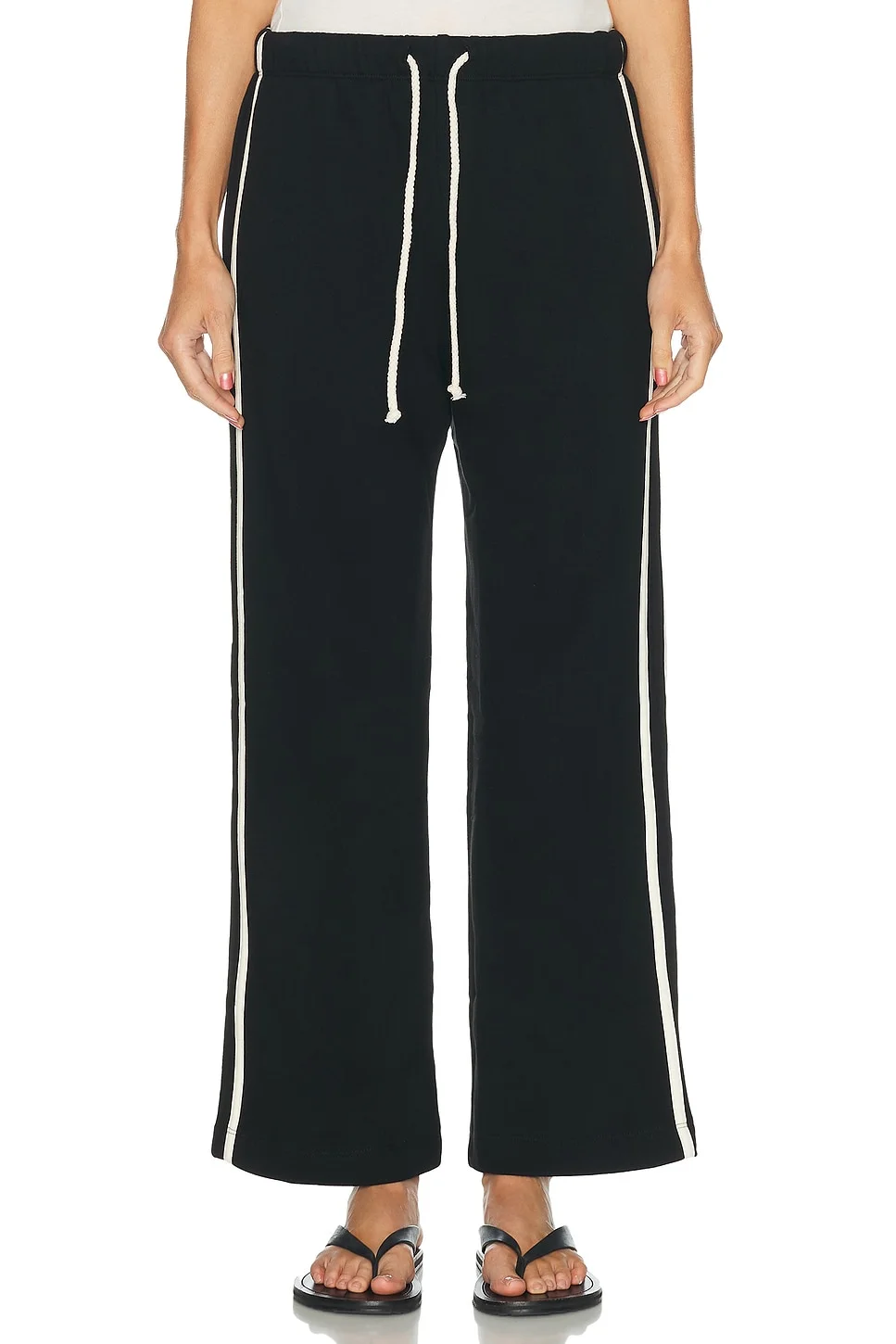 Eco-Terry Stripe Crop Pant - 1
