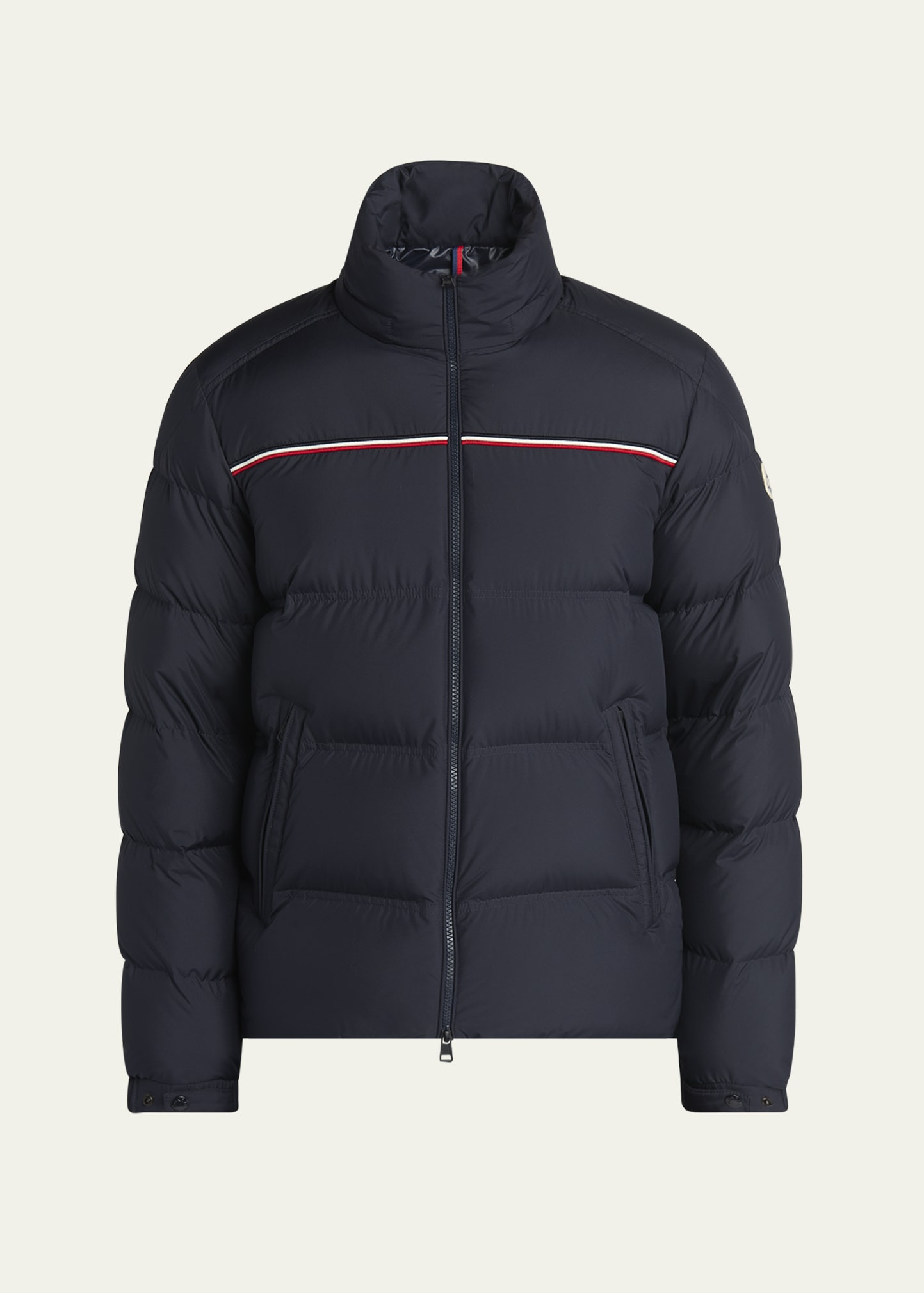 Men's Bouvaque Tricolor-Trim Down Jacket - 1