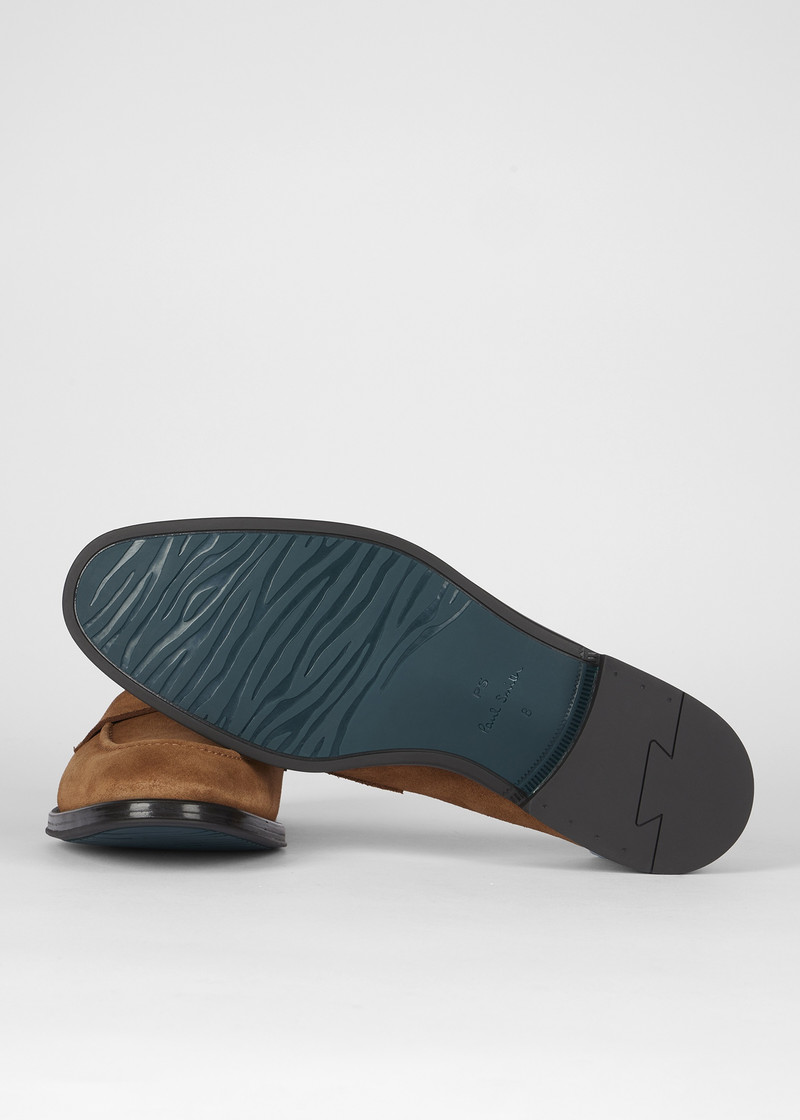 Paul Smith Tan Suede 'Pierce' Loafers outlook