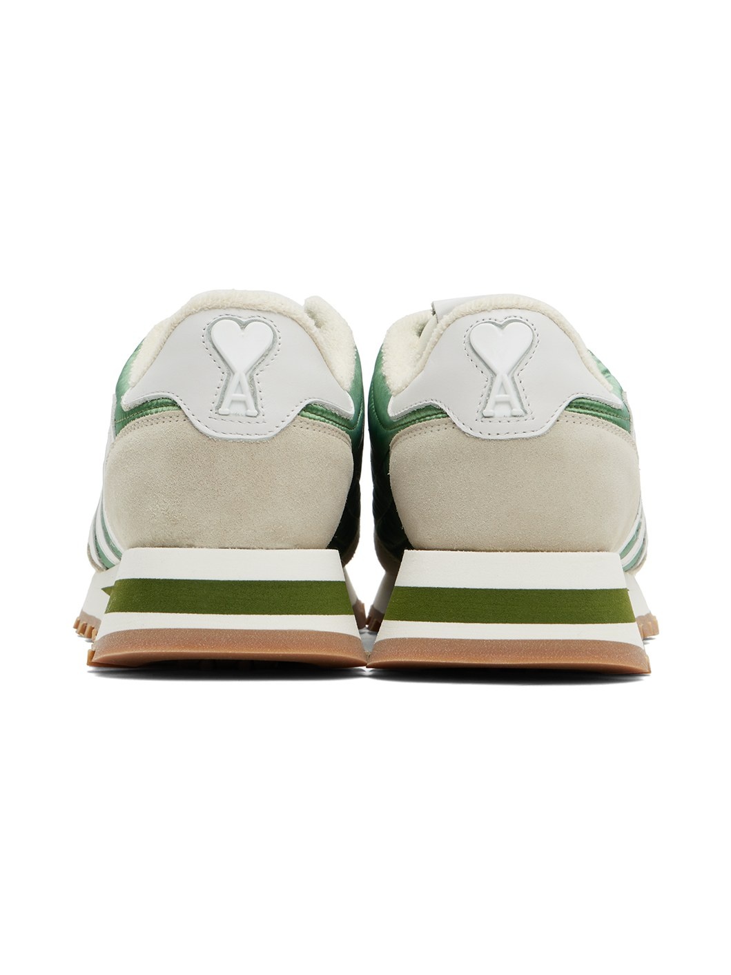 Green & Beige Rush Sneakers - 2