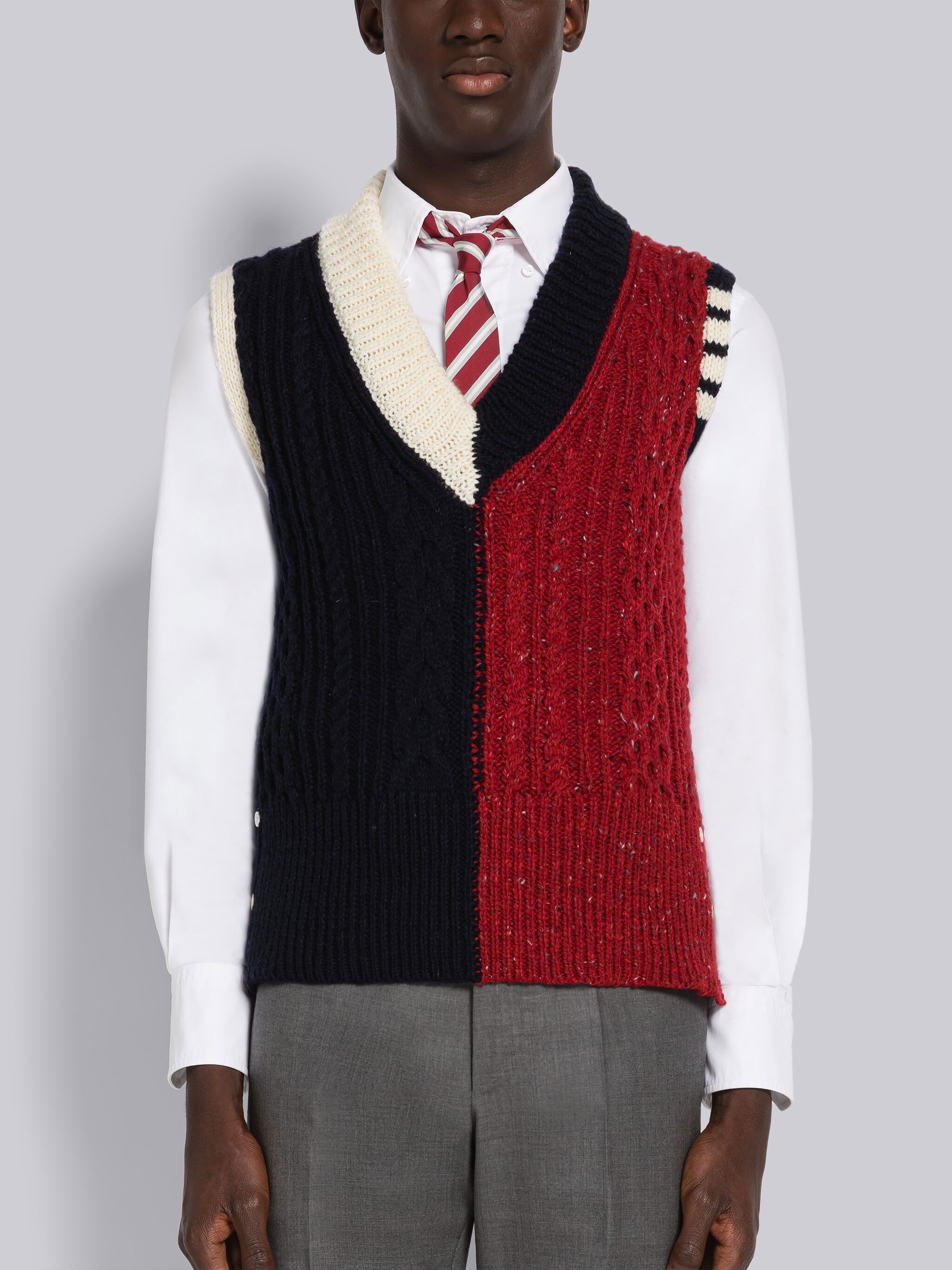 Fun-Mix Cables Donegal 4-Bar Vest - 1