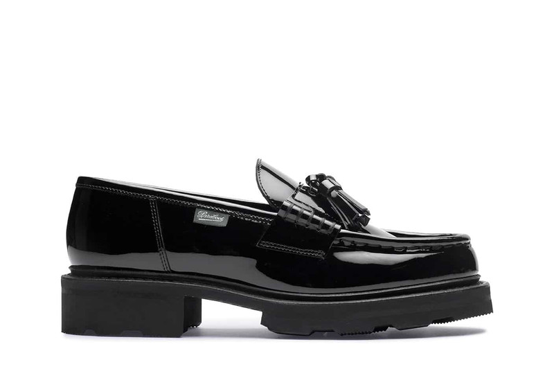Aubin Black Varnish - Rubber Sole 1