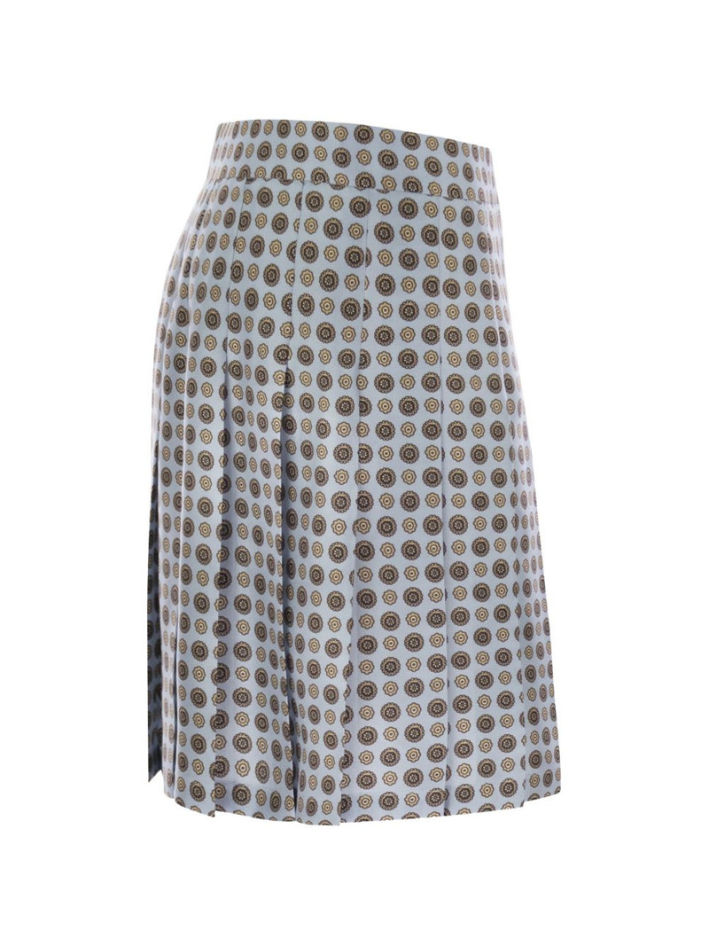 pleated patterned Madison silk skirt 3