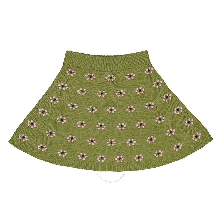 Kenzo Wool Floral Motif Mini Skirt - 6