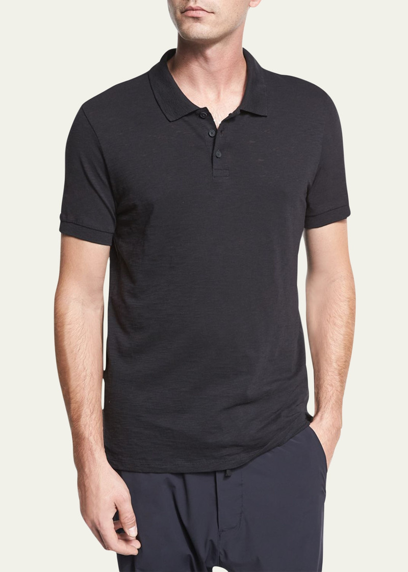 Vince Classic Slub Cotton Polo Shirt outlook
