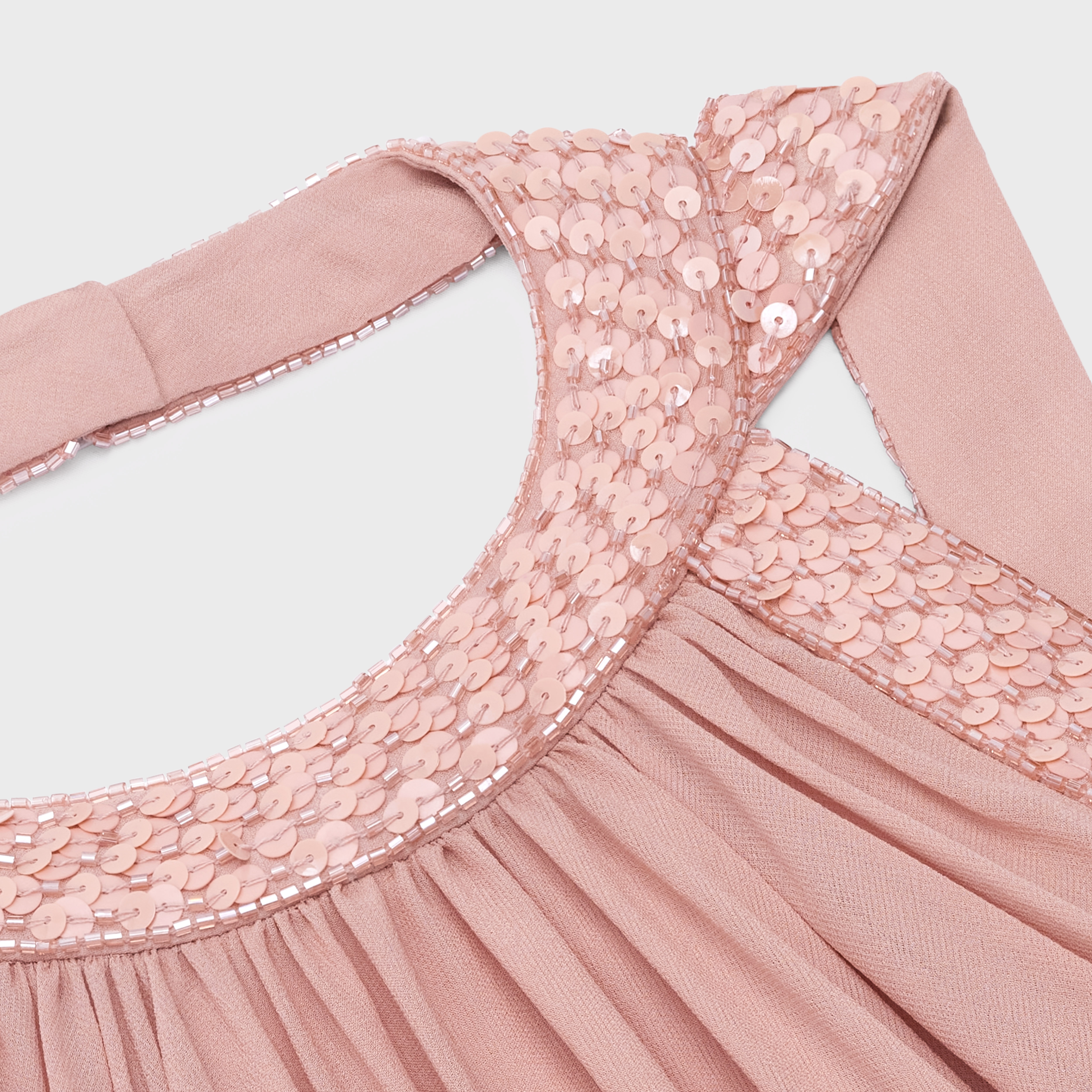 OPEN-BACK DRESS IN SILK GEORGETTE - 3