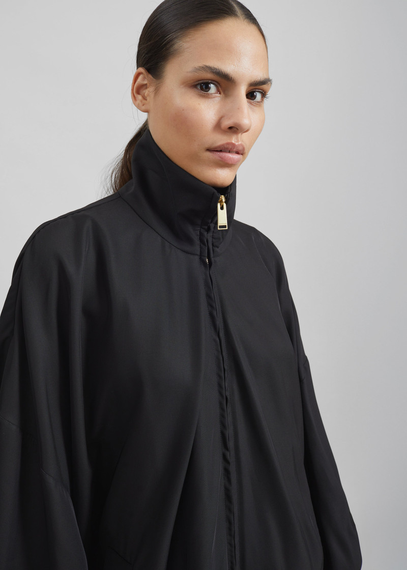 Darkpark Norma Draped Sleeves Bomber Jacket - Black 9