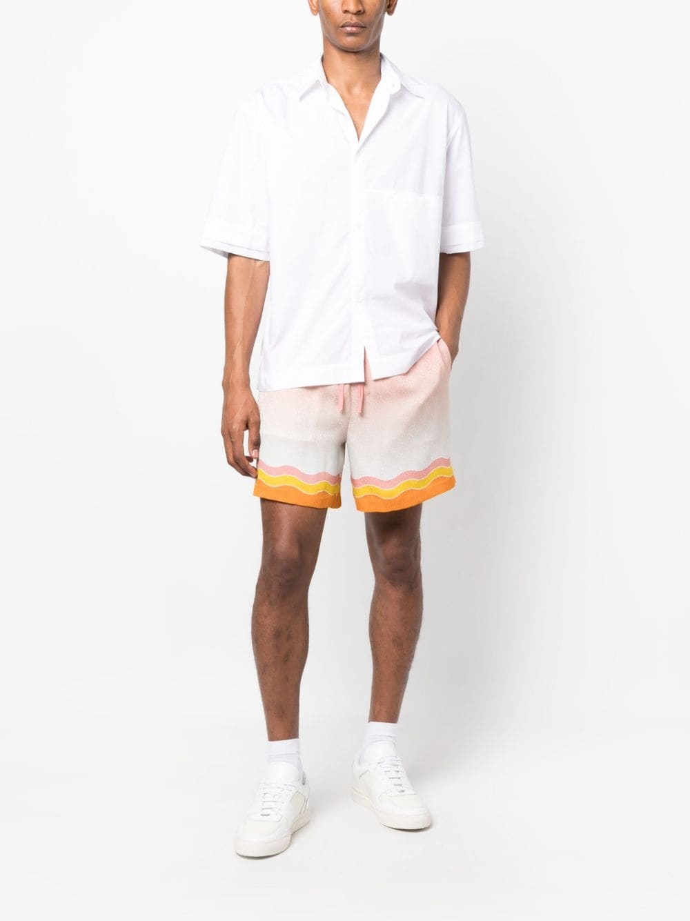 Rainbow Monogram silk shorts - 3