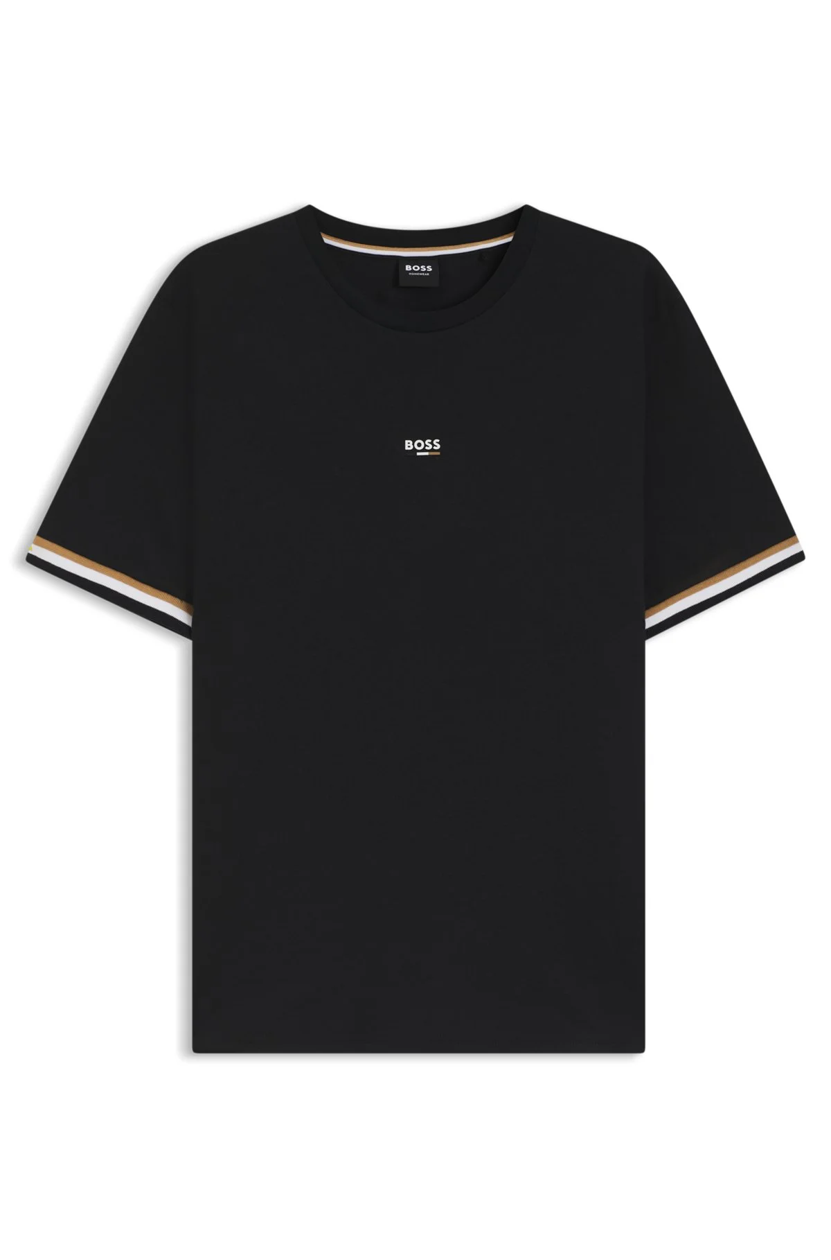COTTON-BLEND T-SHIRT WITH LOGO AND SIGNATURE STRIPES - 1