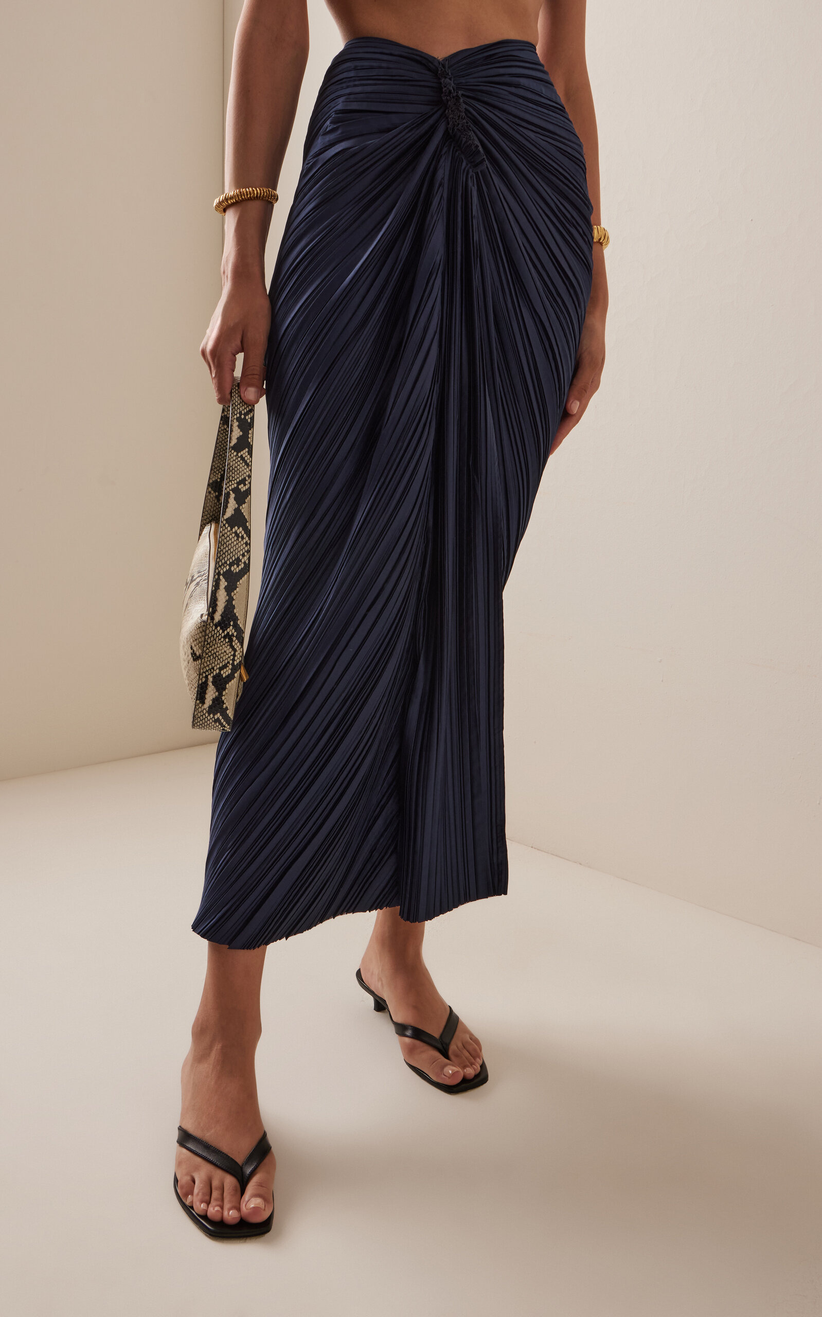 Sonoma Plisse Maxi Skirt blue - 3
