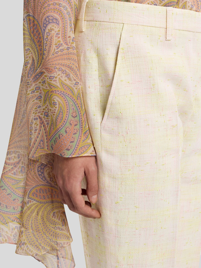 Etro SLUB LINEN-BLEND TROUSERS outlook