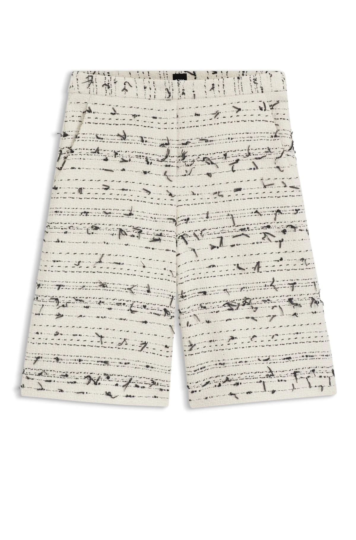 CROPPED RELAXED-FIT TROUSERS IN STRIPED COTTON-BLEND TWEED - 1