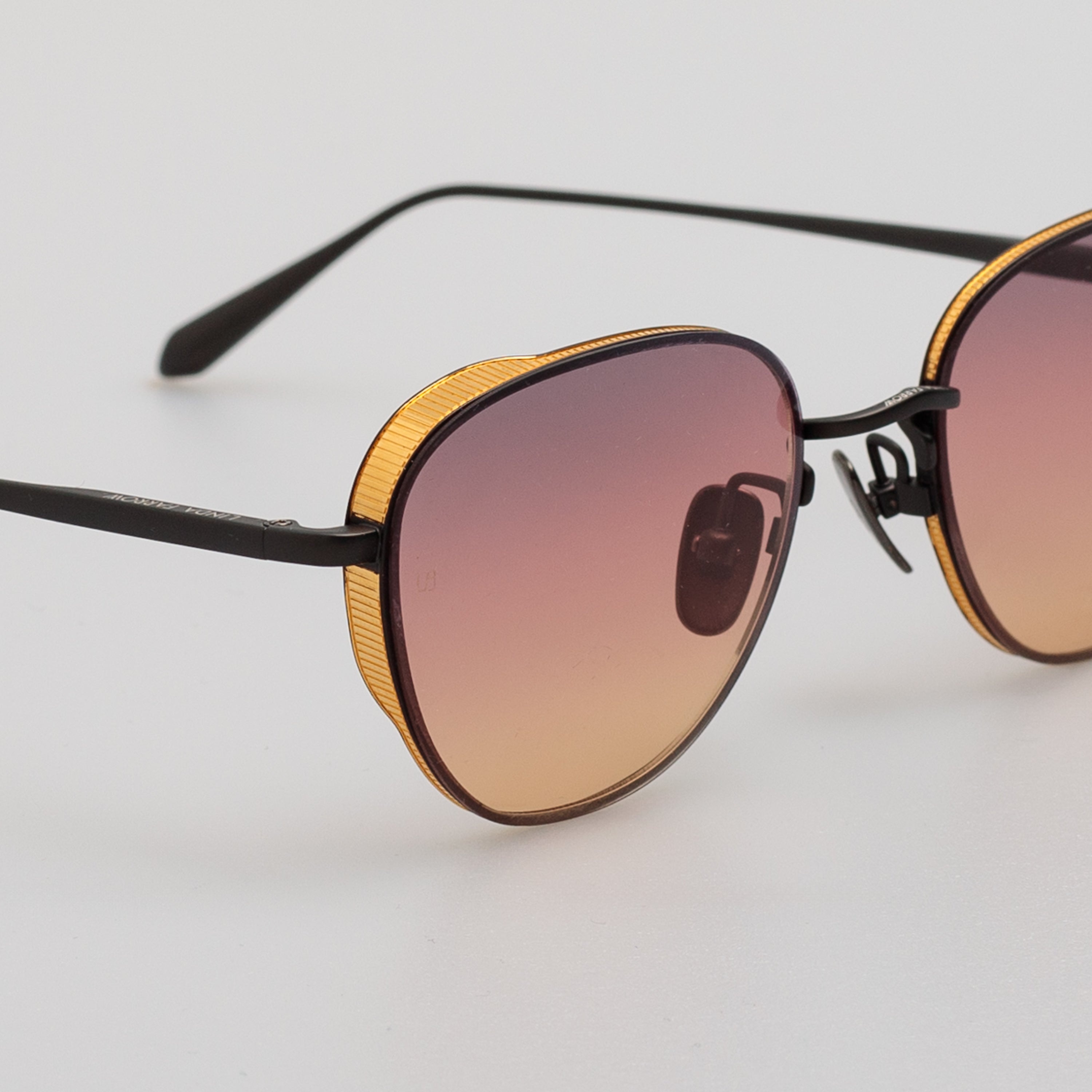 Hardy Sunglasses in Matt Nickel and Sunset Lenses - 3