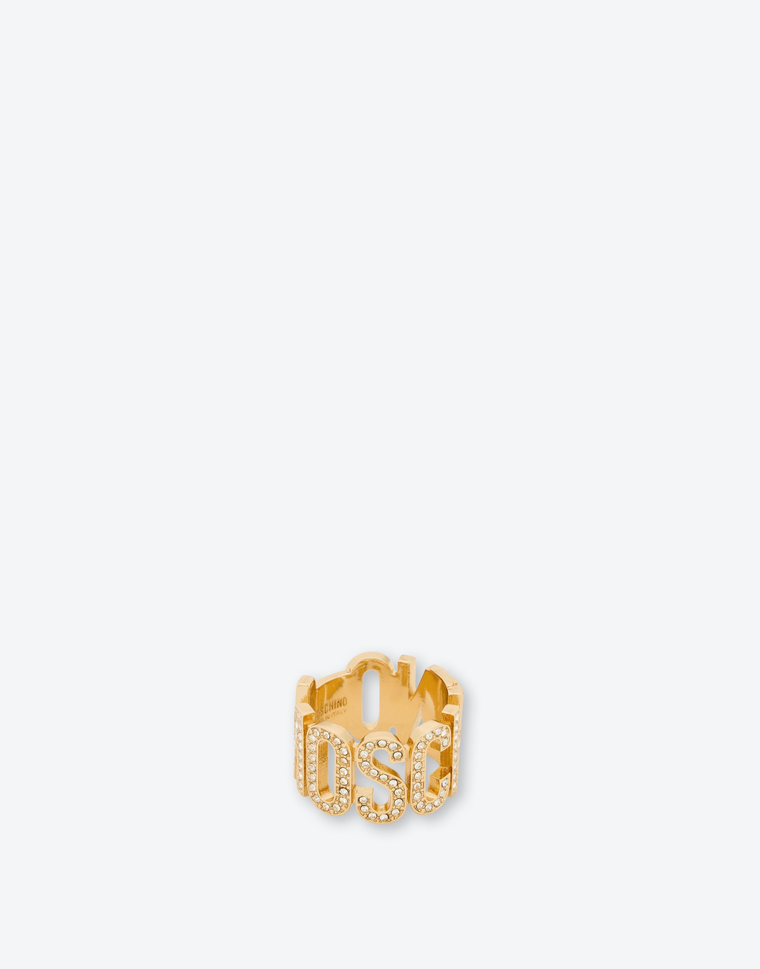 SPARKLING LETTERING LOGO RING - 2