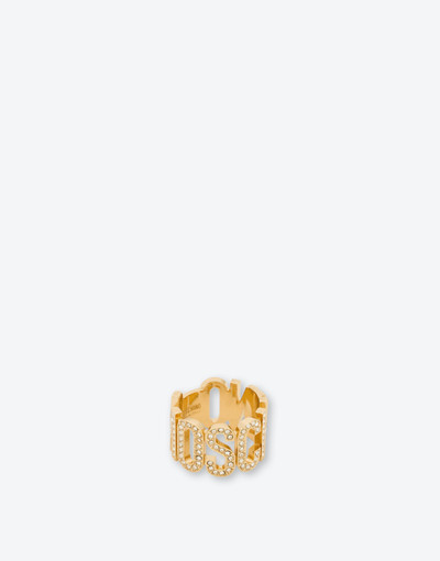 Moschino SPARKLING LETTERING LOGO RING outlook