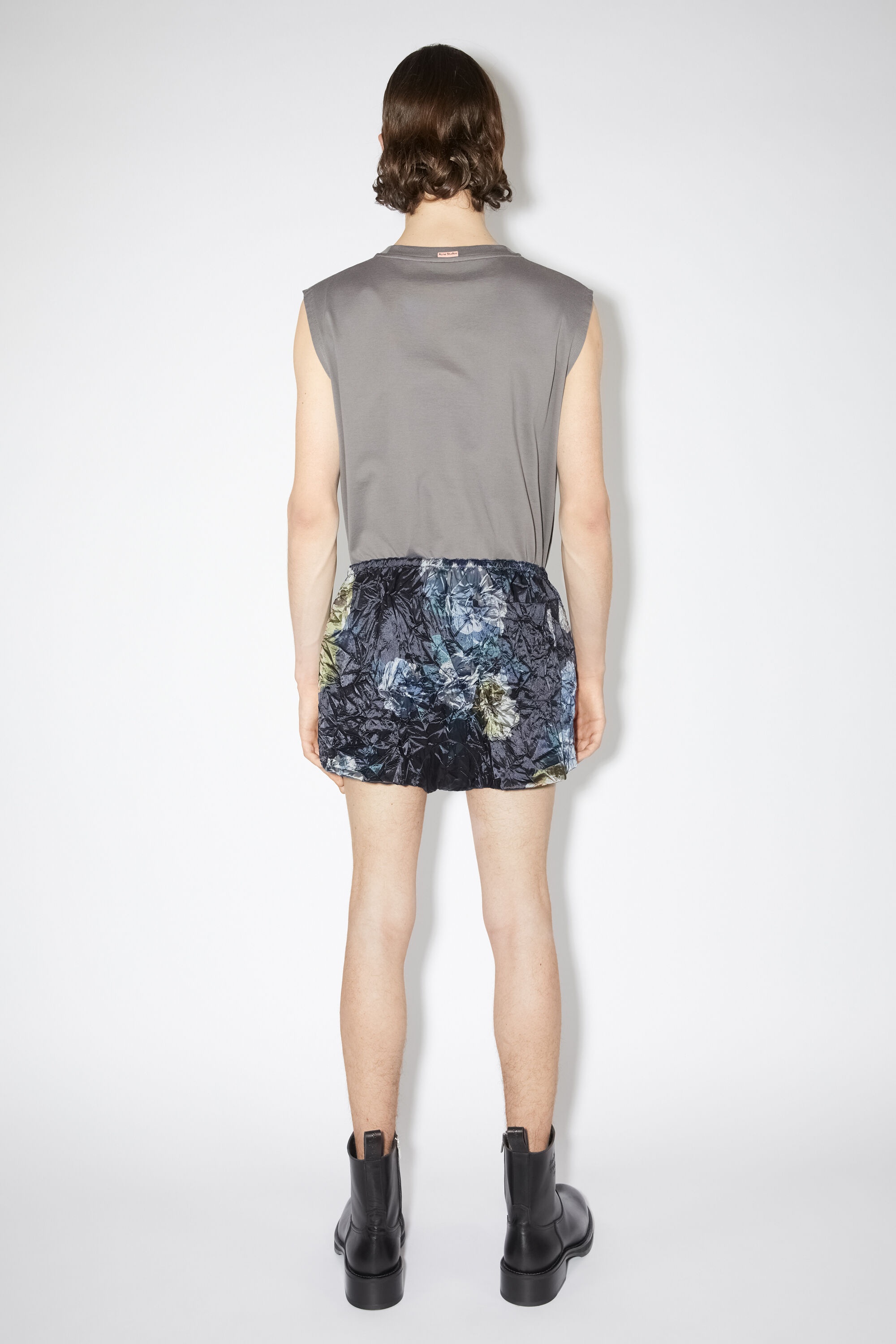 Printed shorts - Navy - 3