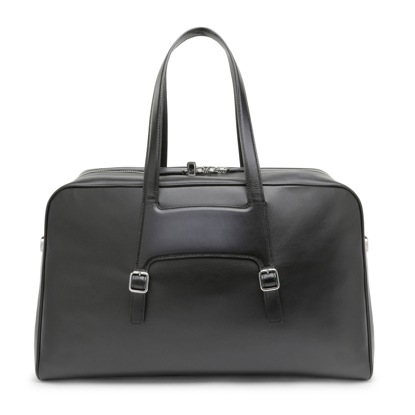 Black leather weekend bag - 7