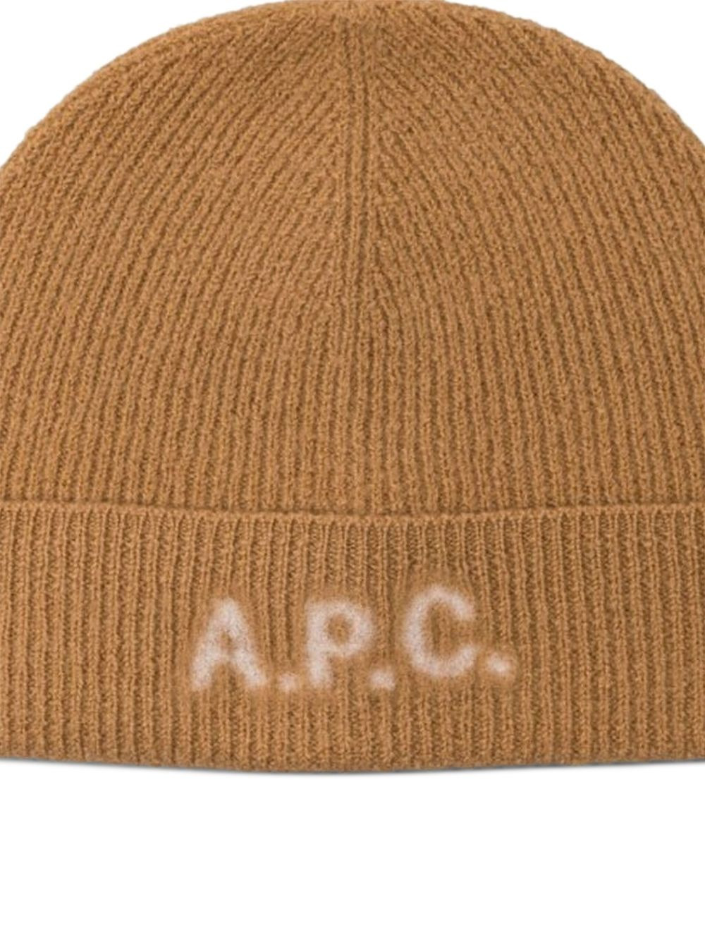 logo-embroidered wool beanie - 2