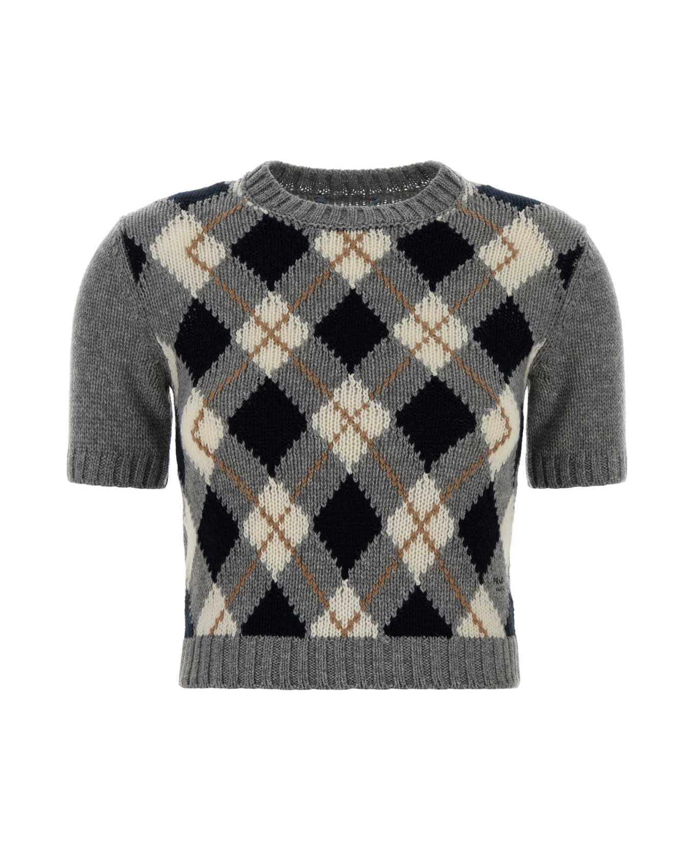 Grey Cashmere Sweater - 1