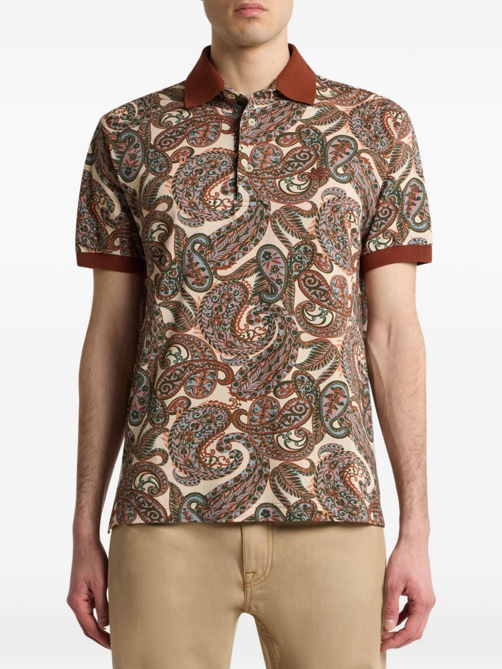 paisley-print polo shirt - 2