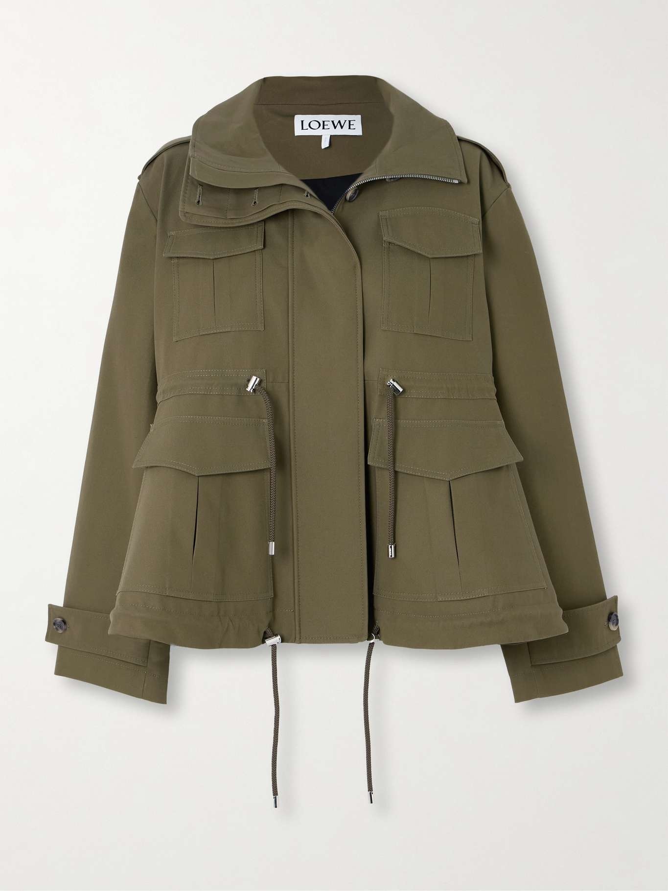 Appliquéd cotton-twill parka - 1