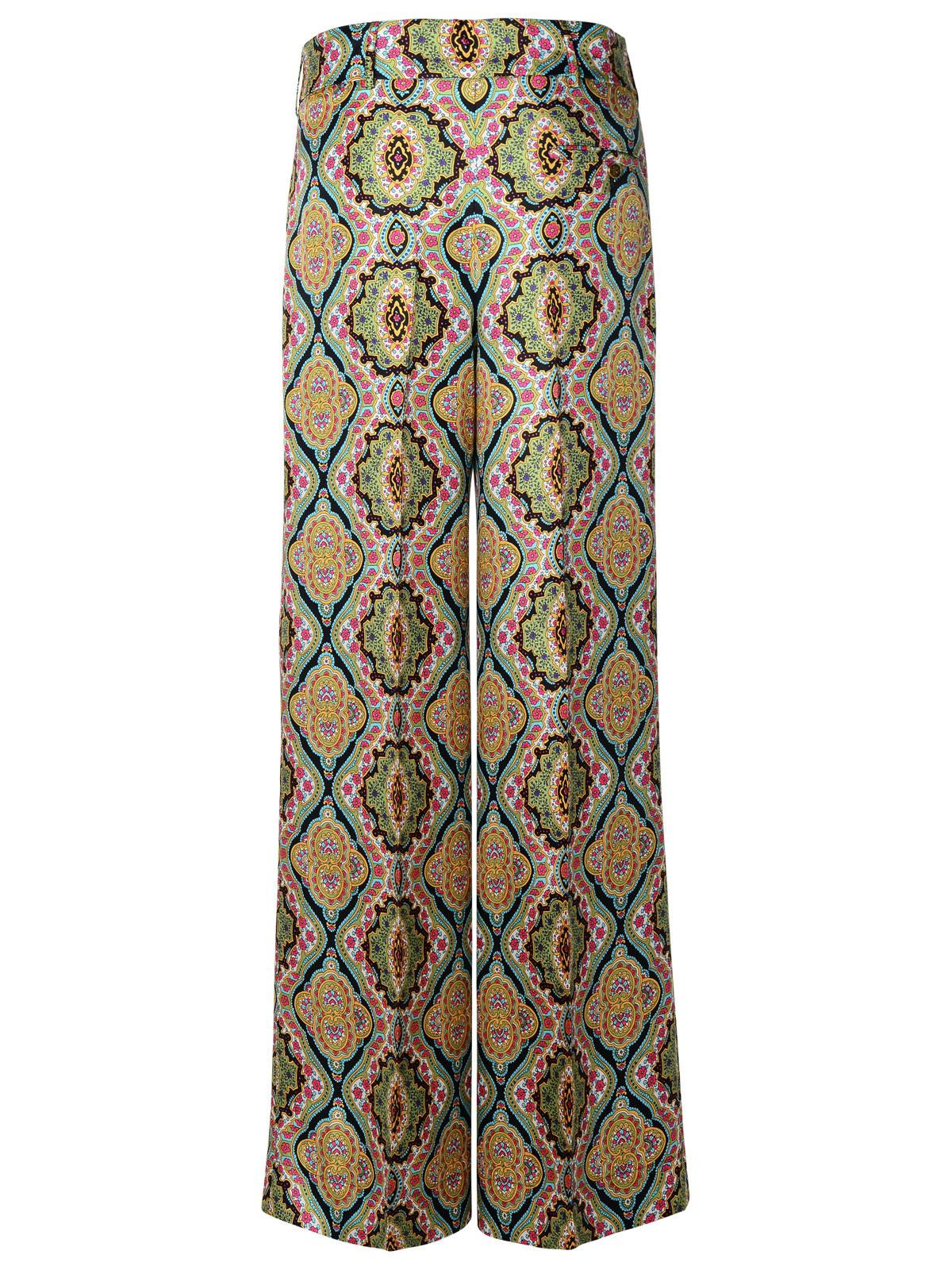 Etro Multi Silk Trousers Women - 3