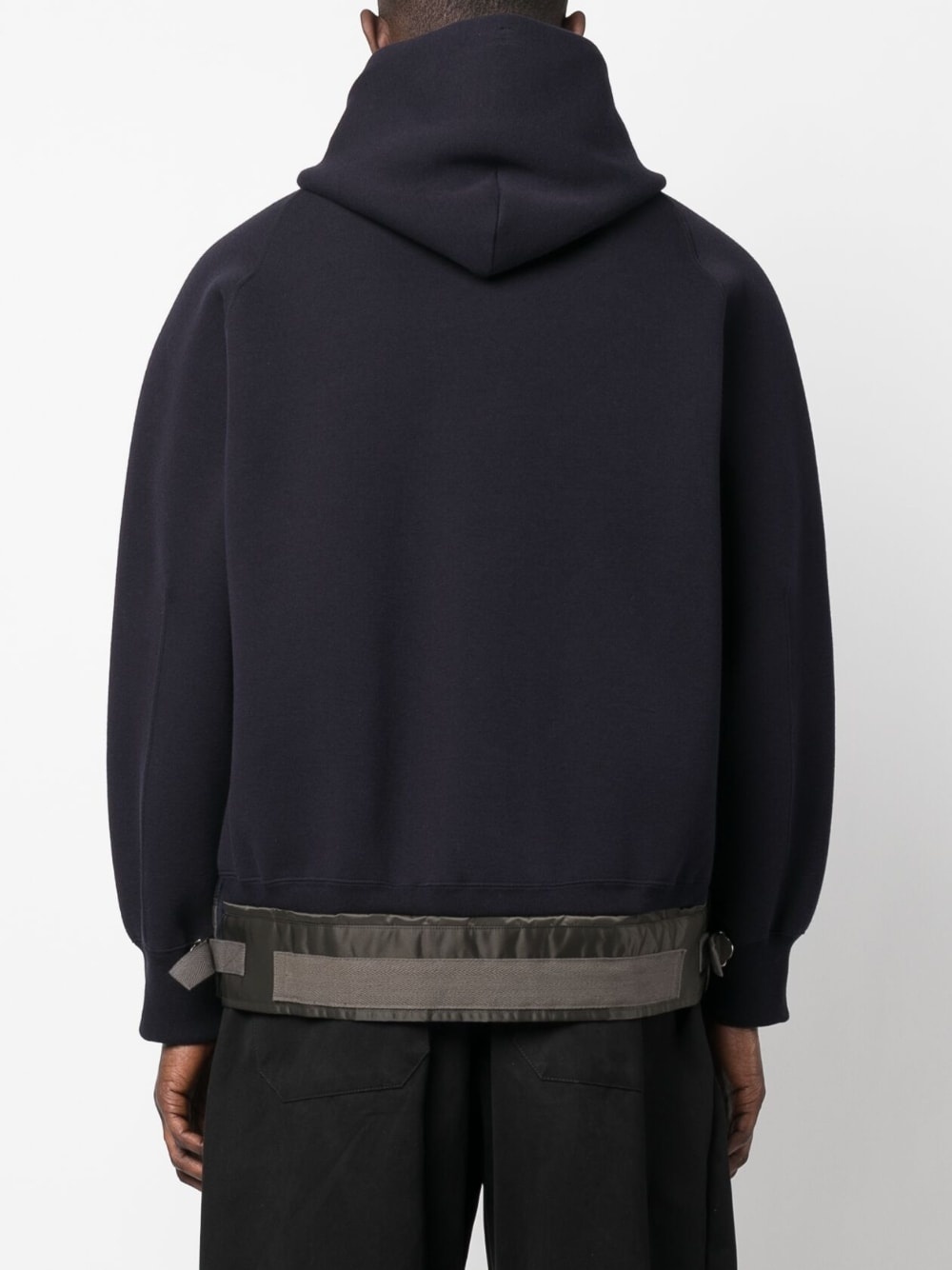 panelled zip-up hoodie - 4