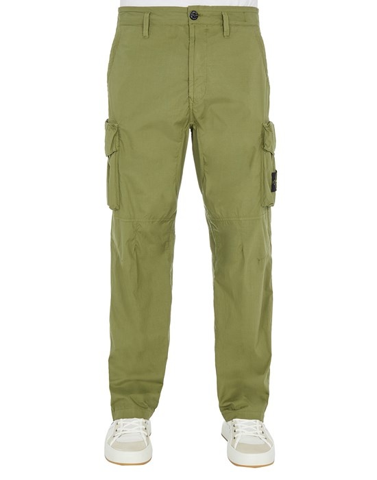 32003 STRETCH COTTON TELA 'PARACADUTE'_GARMENT DYED OLIVE GREEN - 1