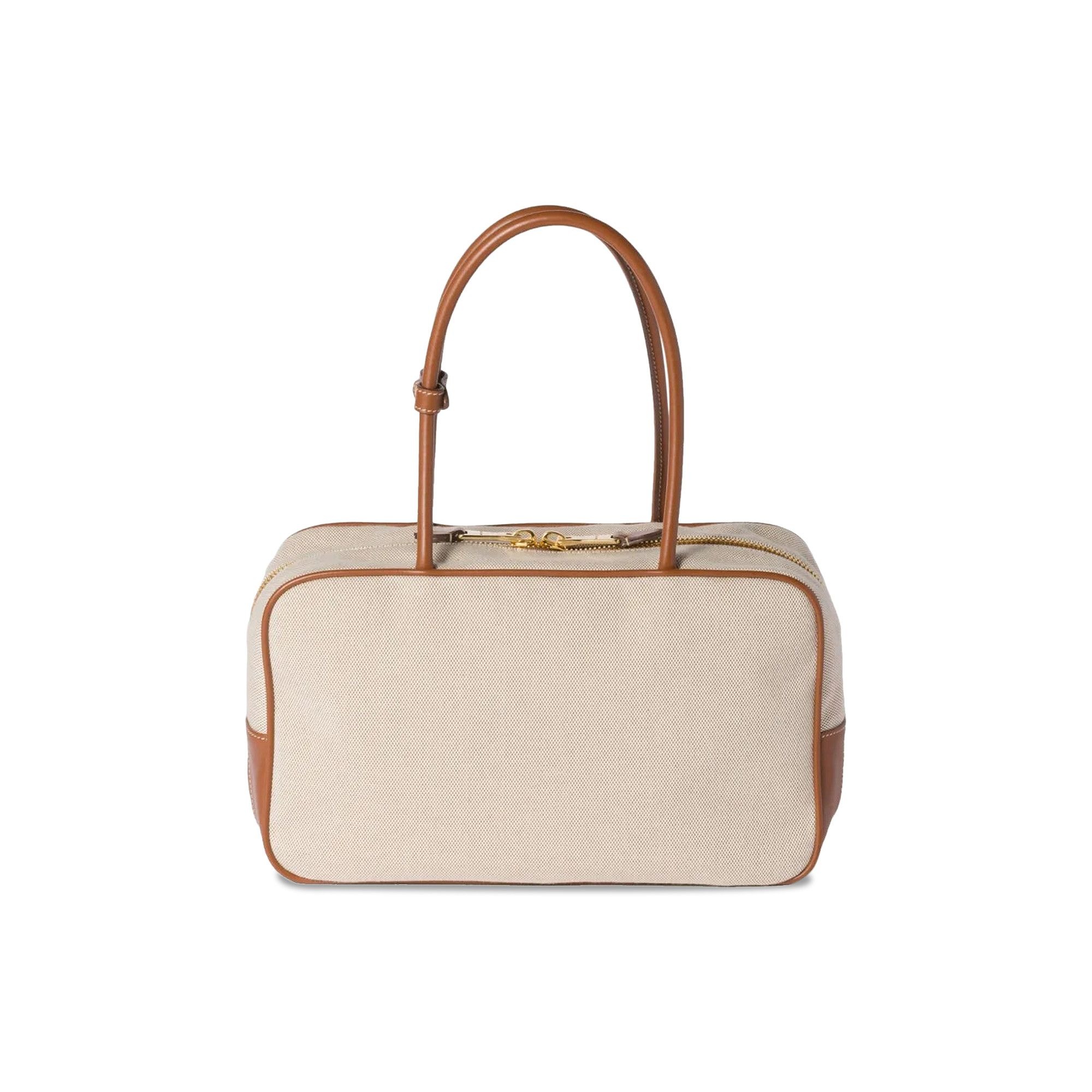 Miu Miu Contrast Beau Canvas Bag 'Beige/Brandy' - 2