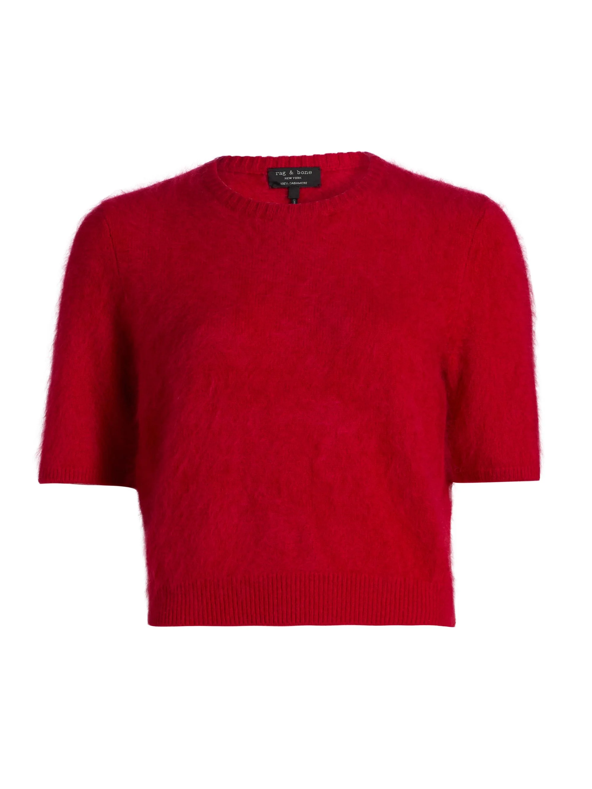 Women's Jada Brushed Cashmere Crop Sweater - Red - 1