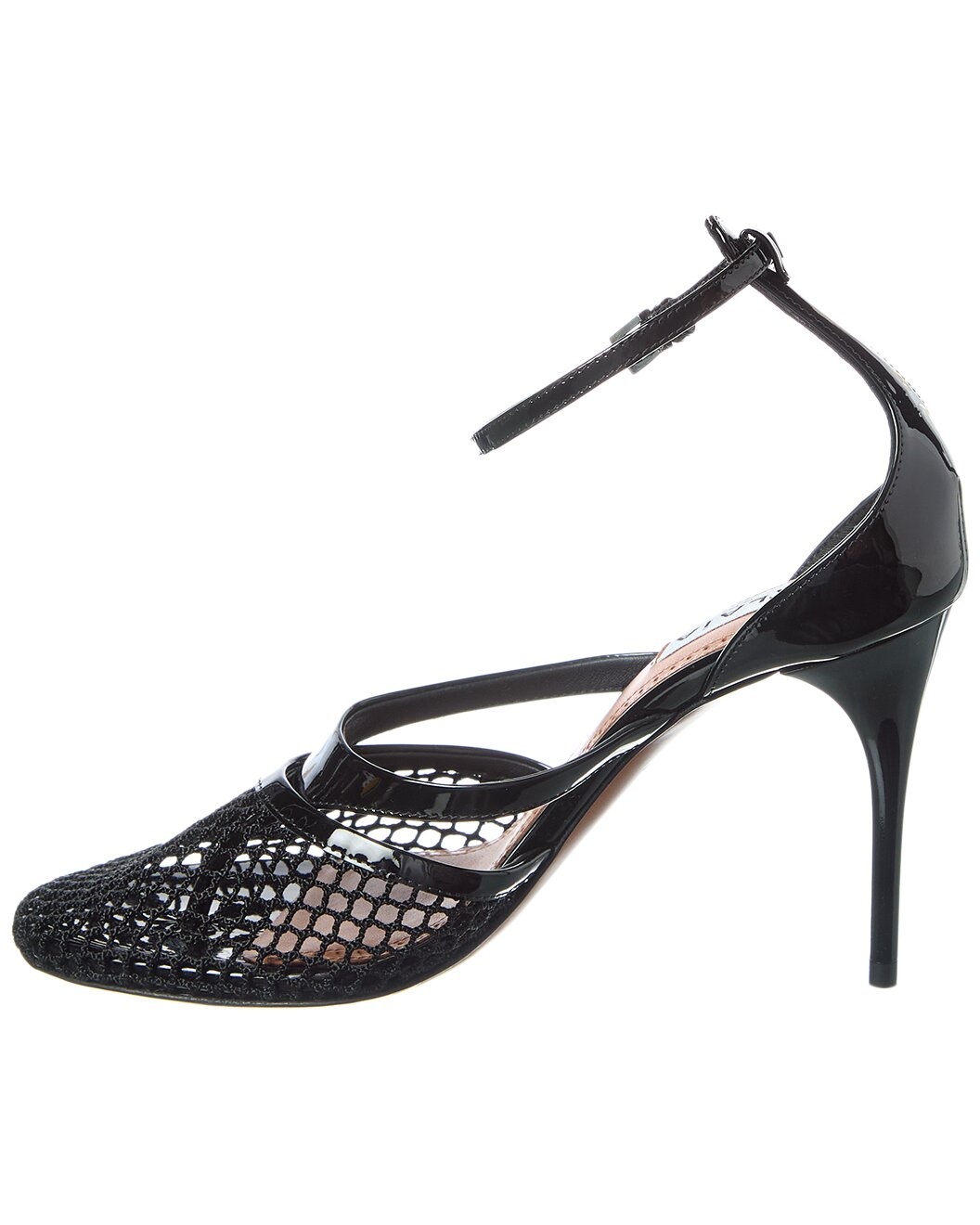 ALAIA Infradito Fishnet Mesh & Leather Pump - 2