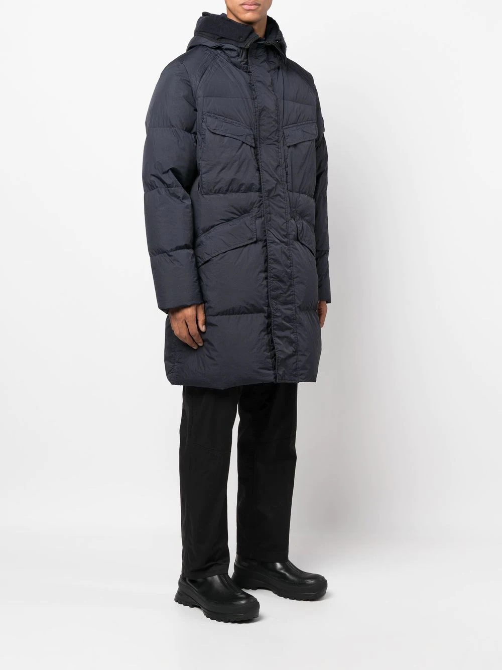 Compass-motif down jacket - 3