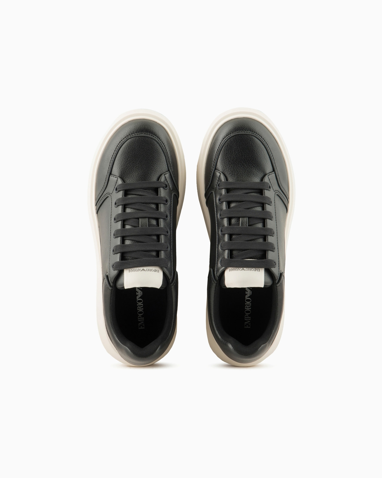 Hammered-leather sneakers with side logo - 3