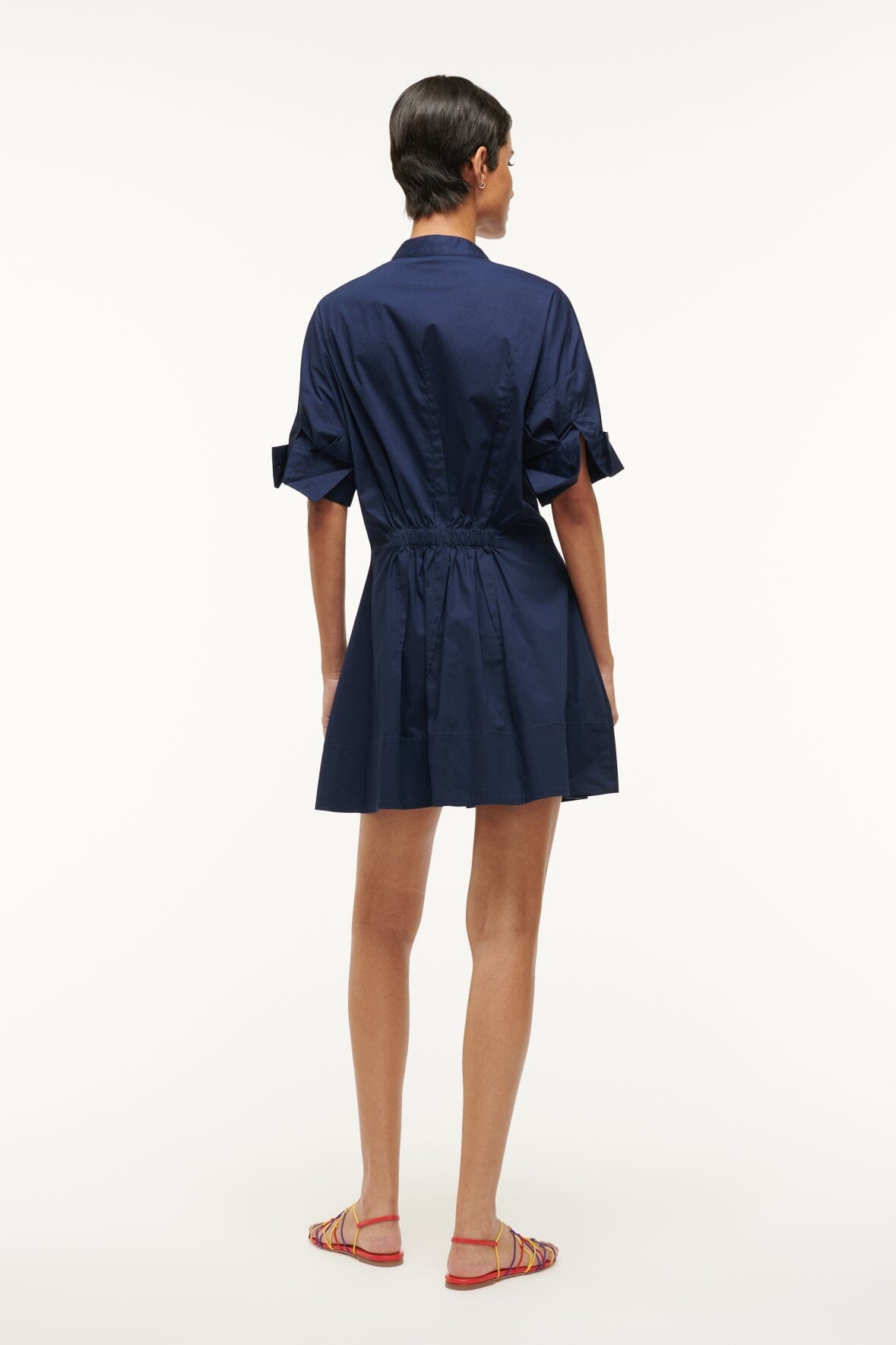 STAUD MINI LORENZA DRESS NAVY - 5