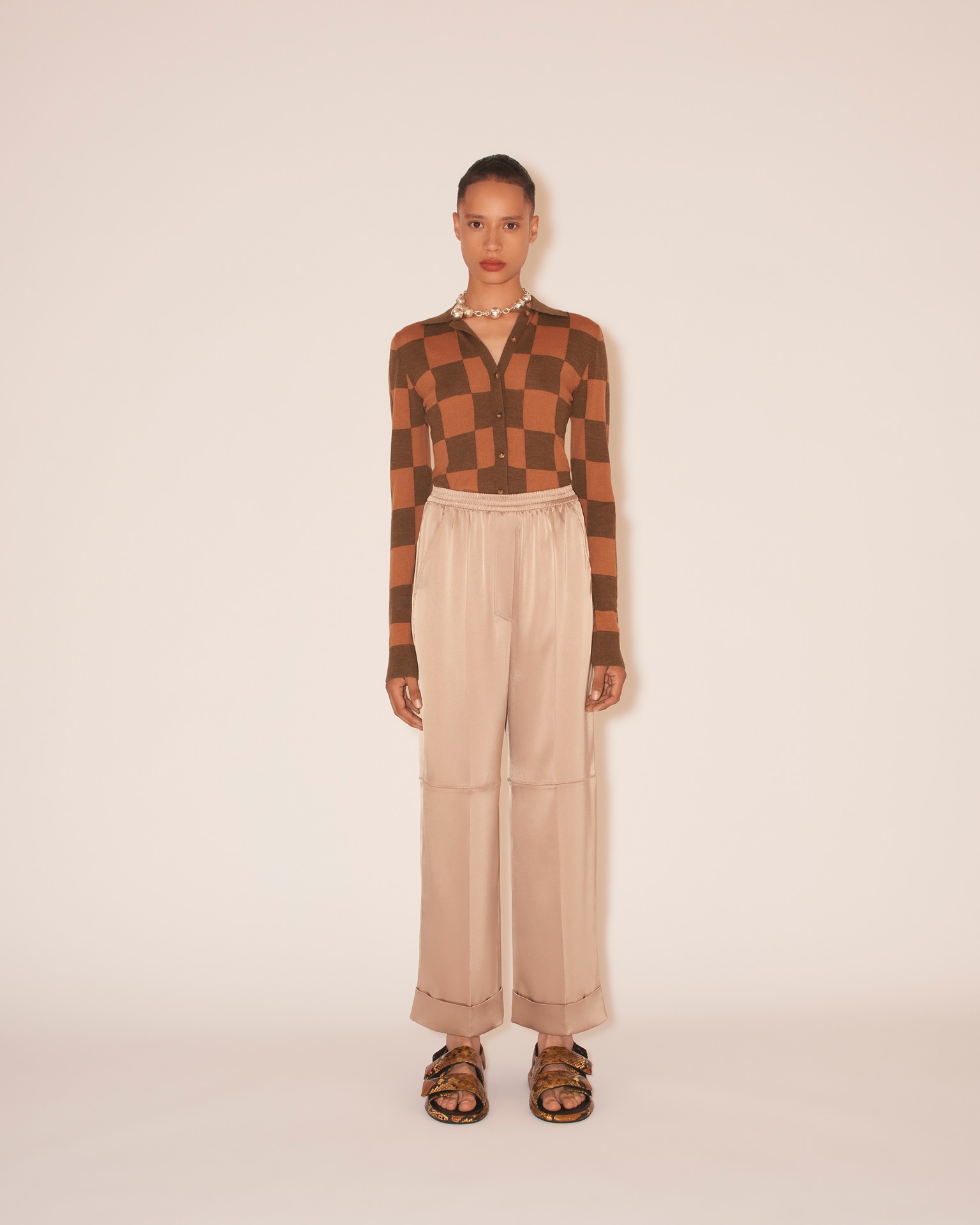 CEIRA - Elasticated trousers - Dune - 3