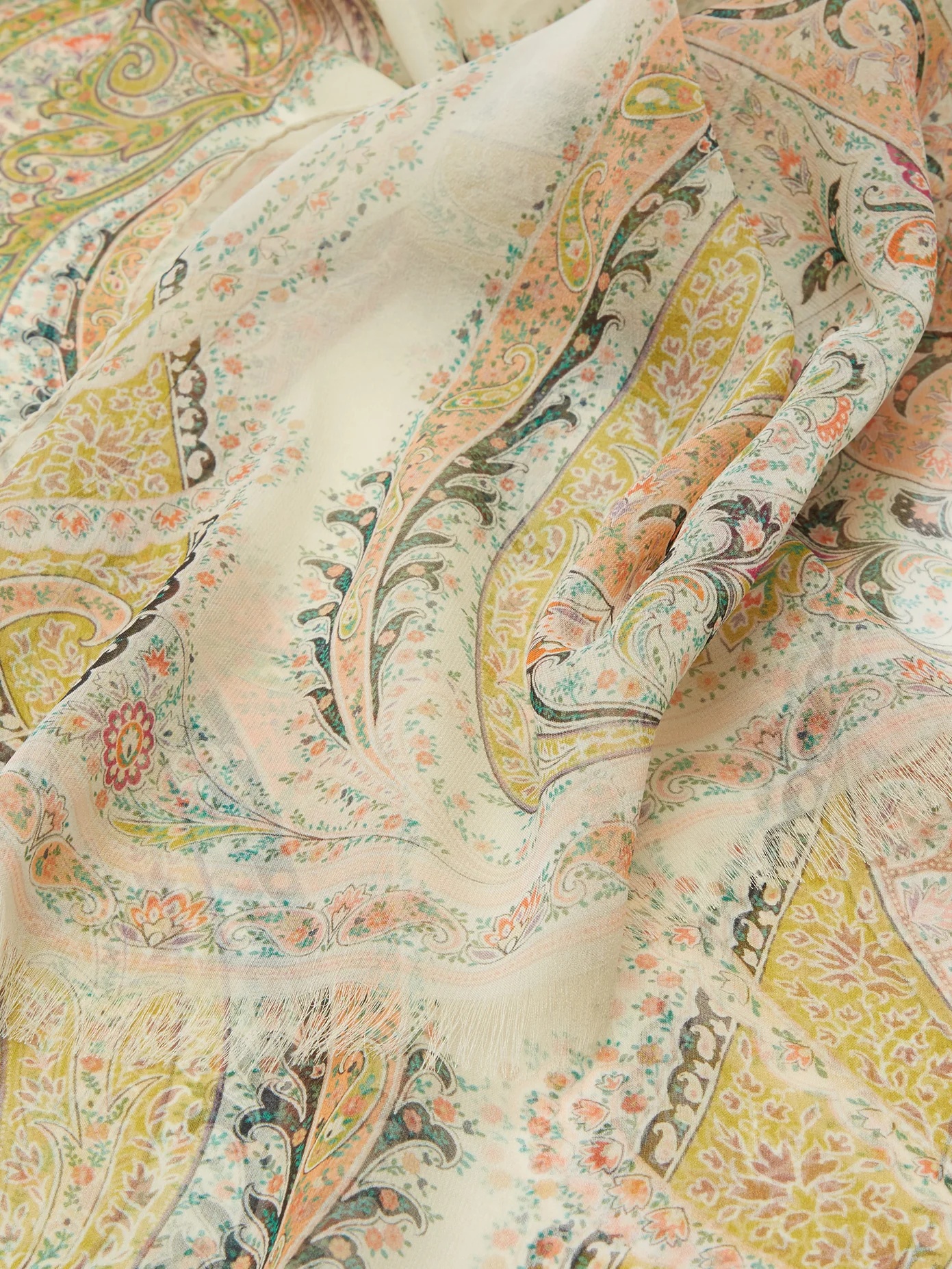 Paisley-print silk-chiffon scarf - 2