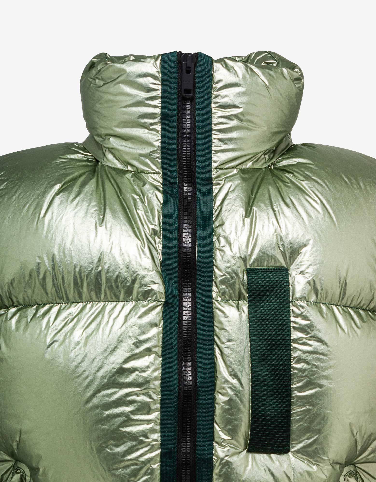 Givenchy Green Laminated Sleeveless Puffer - 3