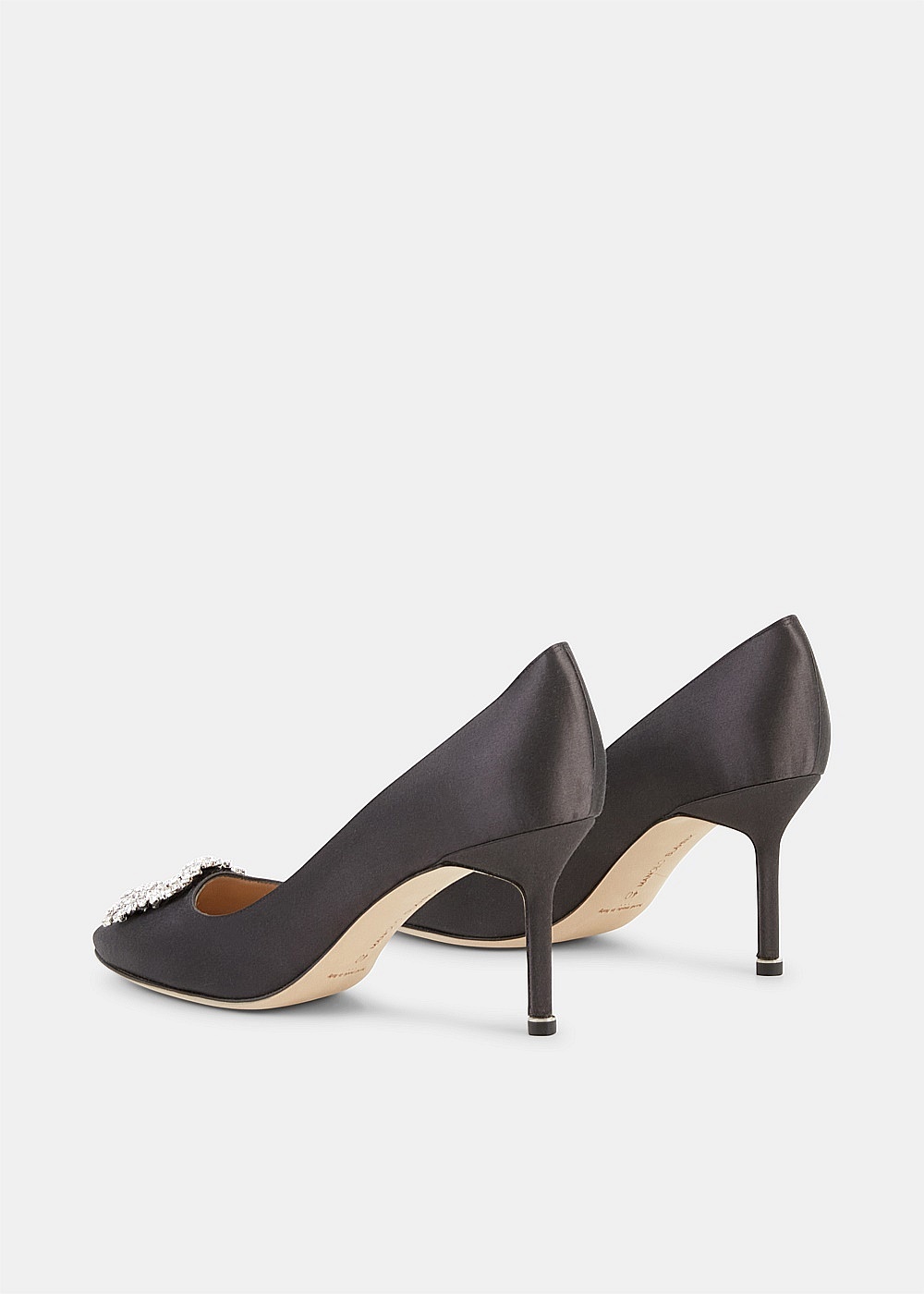 Charcoal Hangisi 70 Jewel Buckle Pumps - 3