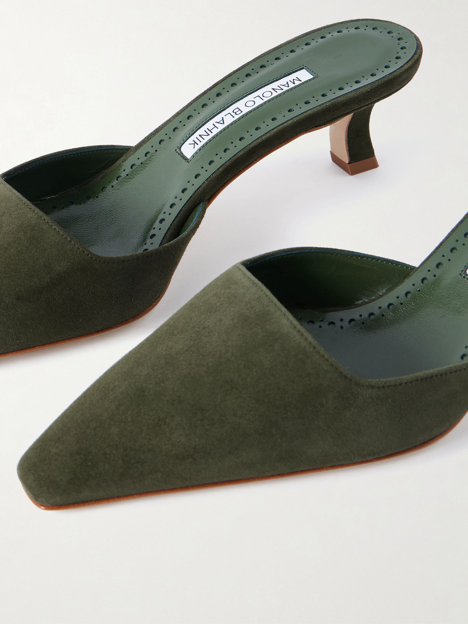 Moiramu 50 suede mules Army green - 4