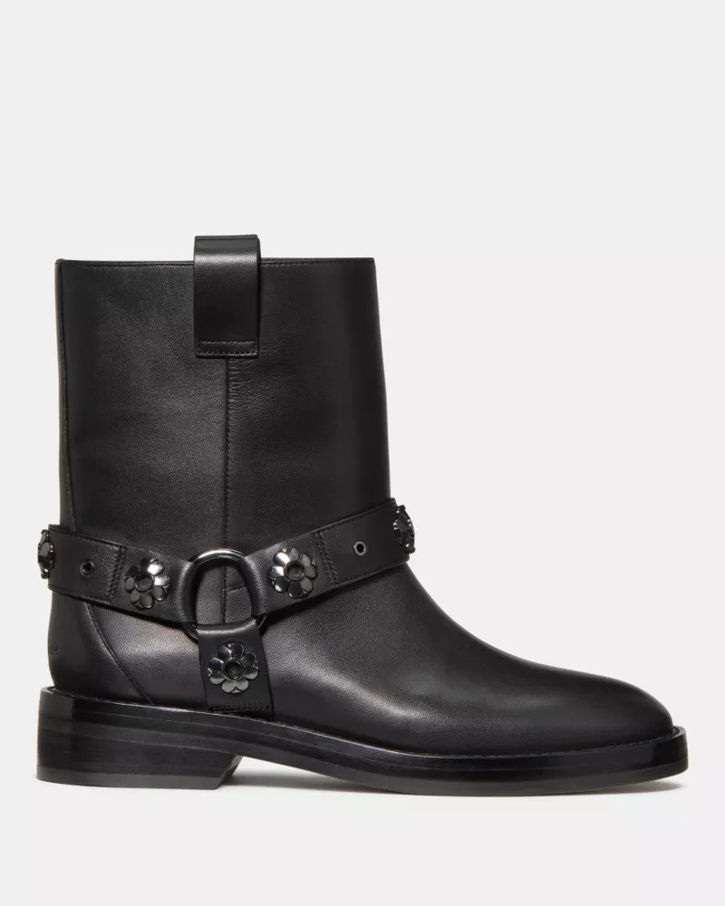 Spade Flower Stud Moto Boot 1
